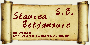Slavica Biljanović vizit kartica